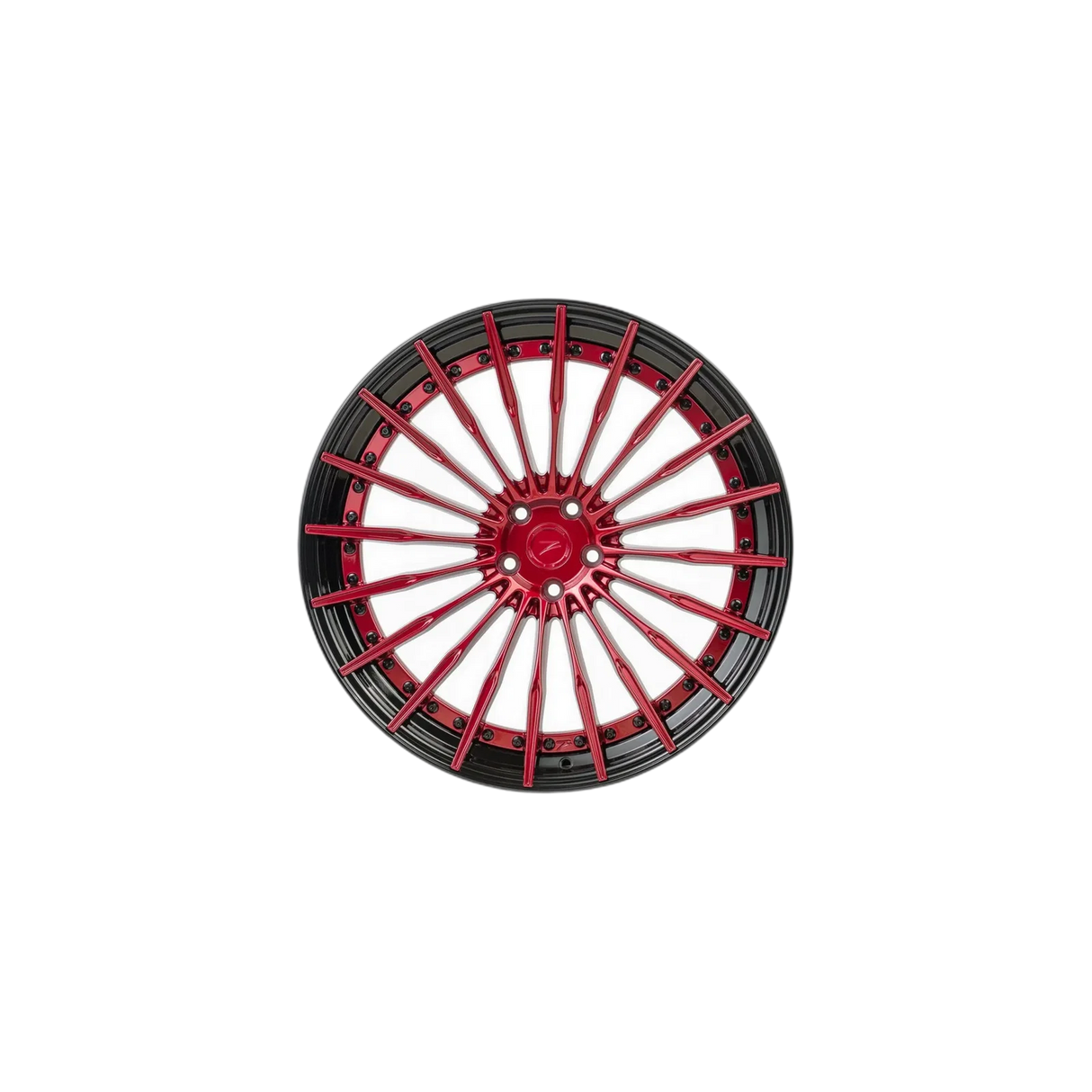 Z-Performance ZP.MODULAR 2 Deep Concave Blood Red Center / Gloss Black Lip Alufelge 10x20 ET48 5x112/66,6