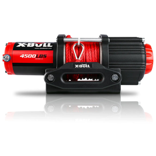 12V X-BULL Seilwinde 4500 LBS (2041 KG) Synthetikseil ATV UTV QUAD
