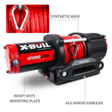 12V X-BULL Seilwinde 4500 LBS (2041 KG) Synthetikseil ATV UTV QUAD Bild 5
