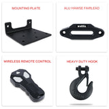 12V X-BULL Seilwinde 4500 LBS (2041 KG) Synthetikseil ATV UTV QUAD Bild 9