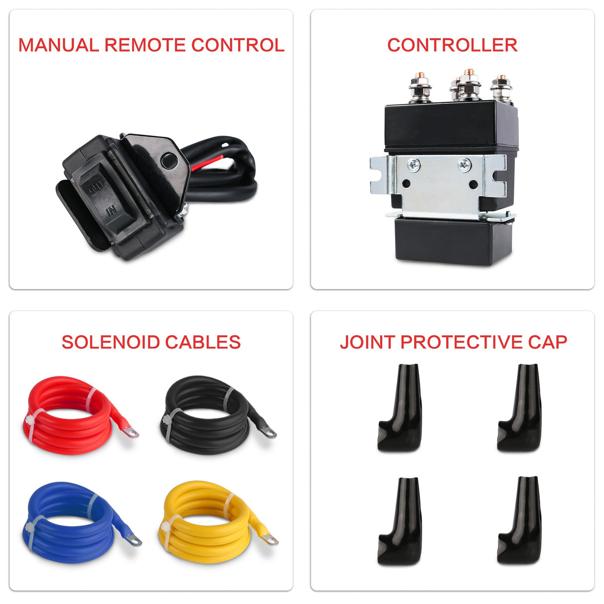 12V X-BULL Seilwinde 4500 LBS (2041 KG) Synthetikseil ATV UTV QUAD Bild 10