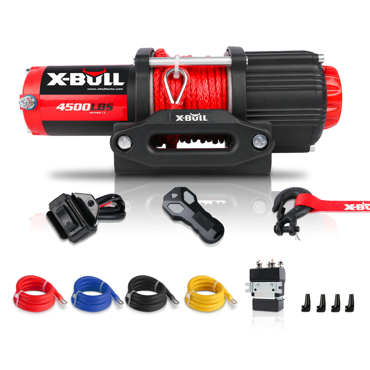 12V X-BULL Seilwinde 4500 LBS (2041 KG) Synthetikseil ATV UTV QUAD Bild 2