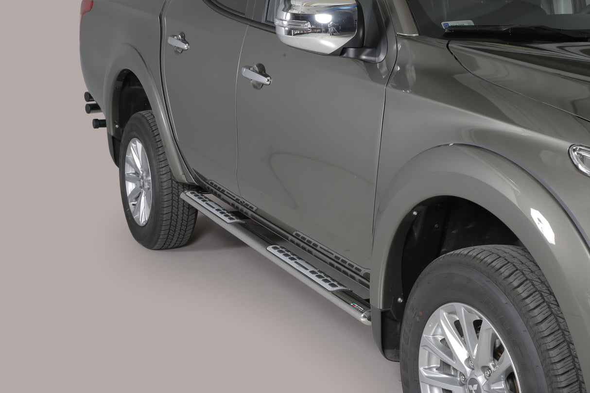 delta4x4 Seitenbügel oval poliert – Mitsubishi L200 Kjot